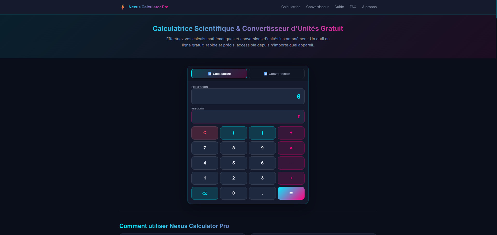 Nexus Calculator