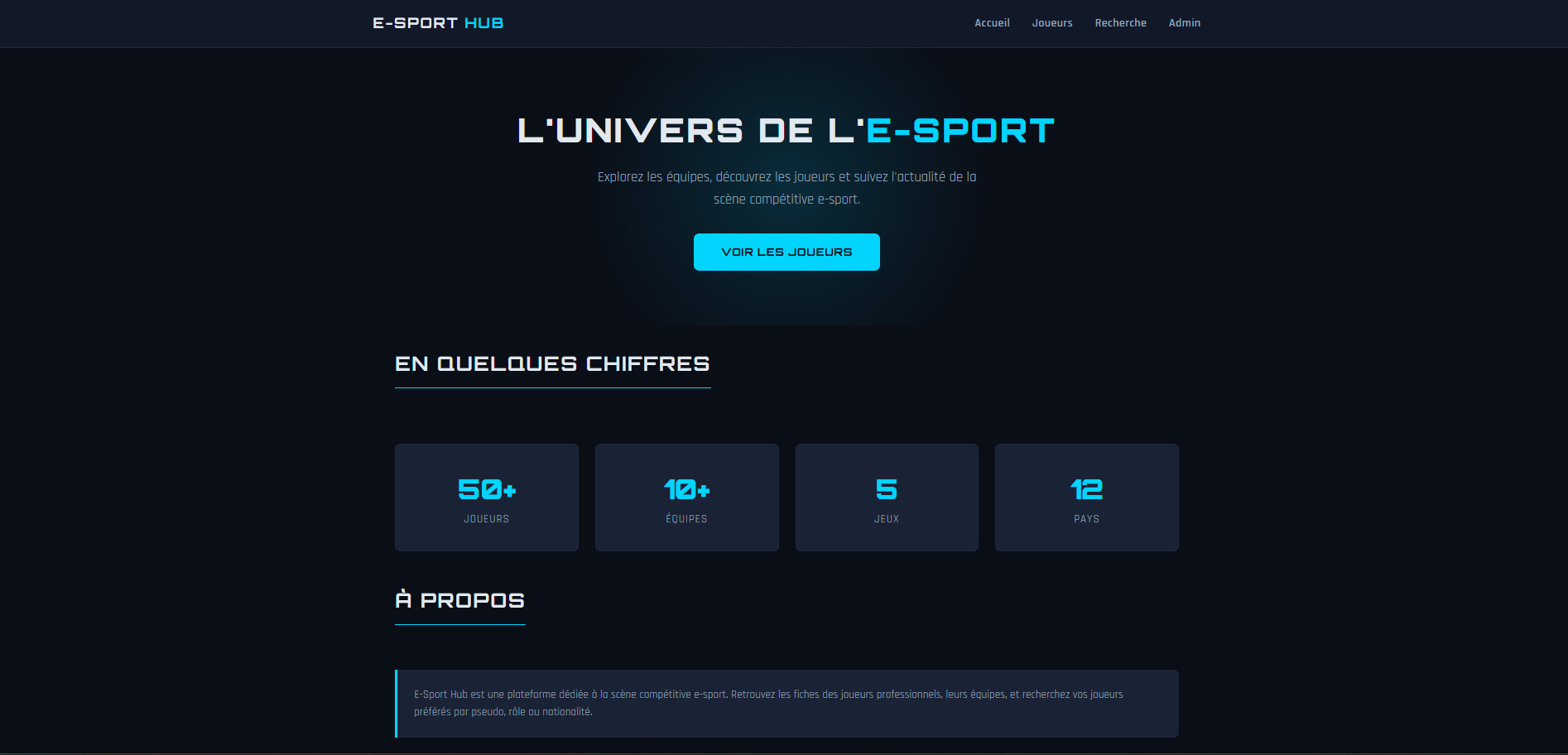 Aperçu SAE 203 – Site avec Base de Données